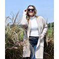 thumbnail image 4 of CASSIE LIZ Winter Coats for Women Plus Size 2X Fall Trench Lightweight Gray Cardigan Sweaters Long Sleeve Open Front Ladies Outerwear with Pocket 2XL 18W 20W, 4 of 8
