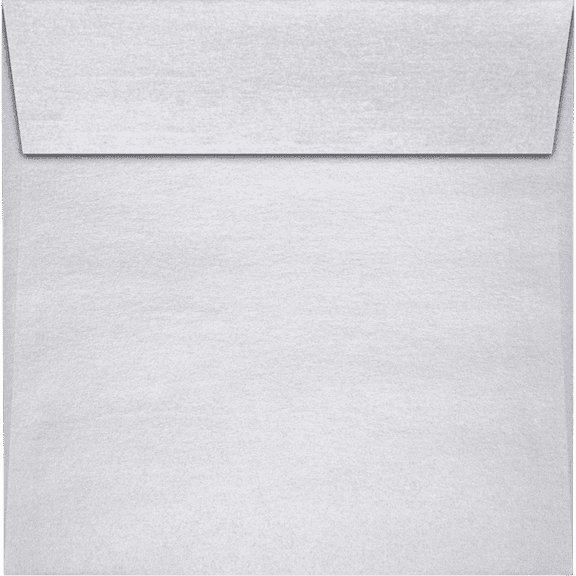 LUXPaper 8 1/2 x 8 1/2 Square Envelopes in 80 lb. Silver Metallic, 50 Pack