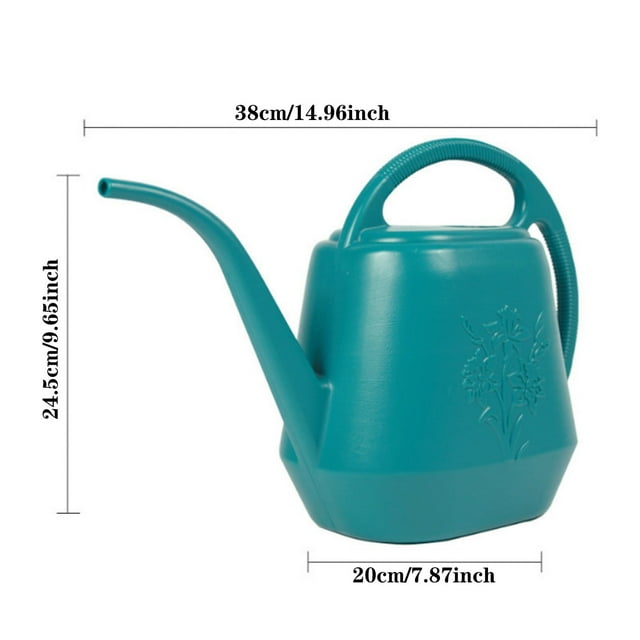 Ltdhehe Watering Can Watering Can 1 Gallon Long Spout Watering Can Flower Patterns Indoor Watering Can With Comfortable Handle Plastic Watering Can For Garden Green