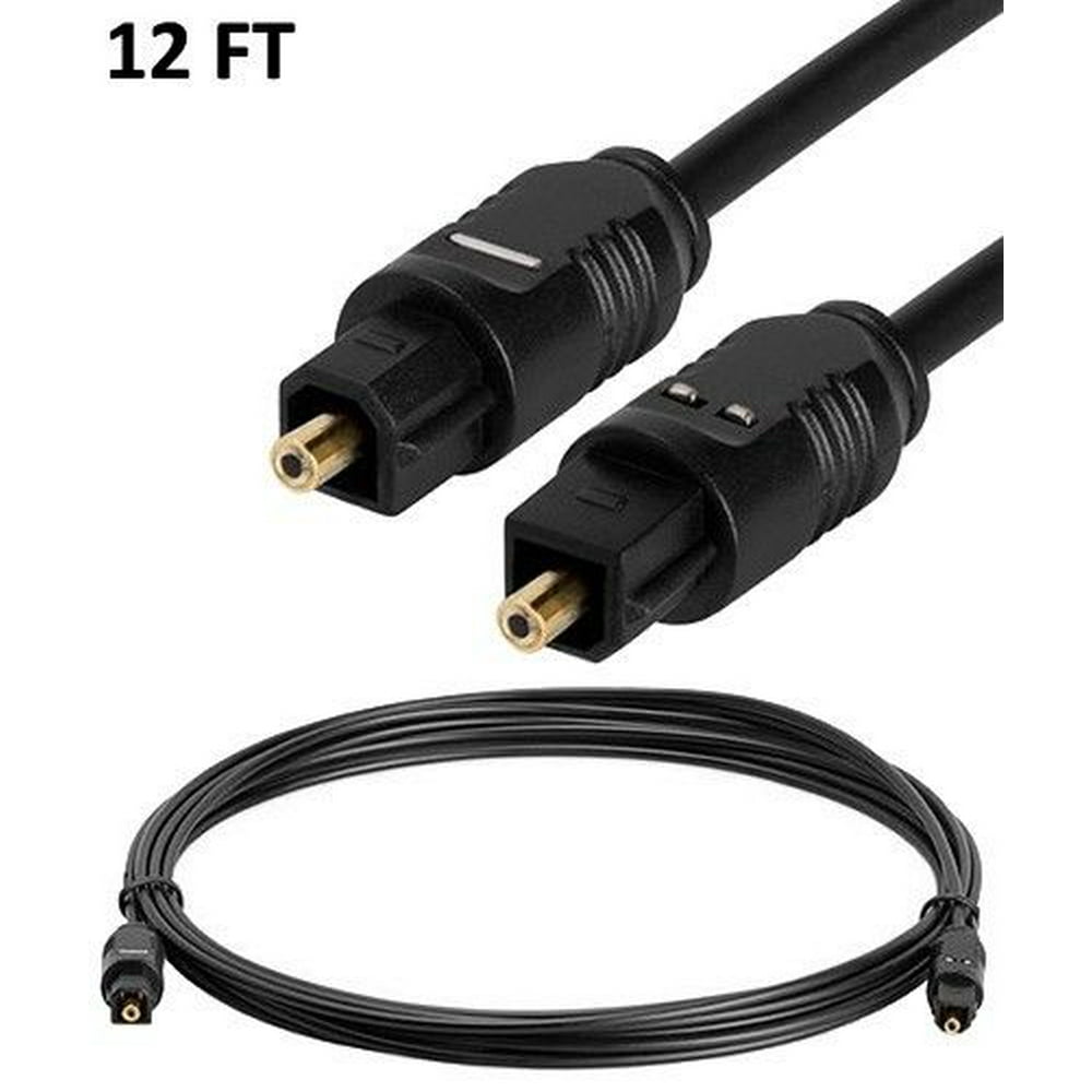 12ft TOSLINK Fiber Optic Dolby Digital Male to Male Audio Cable S/PDIF