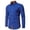 Blue, variant on Dgankt Men's Shirts Casual Patchwork Button Long Sleeve Turndown Collar Blouse Shirt,Size S-2XL