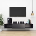 thumbnail image 1 of Mueble para tv de 65” Centro De Entretenimiento Flotante Negro Hogare Mueble Flotante 140 cm, 1 of 8