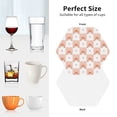 thumbnail image 4 of KLL Drink Coasters Set Hexagon of 4,PU Leather Absorbent Coasters Set Decorative Coffee Cup Coasters Housewarming Gift for Home Decor-love plaid fox, 4 of 5