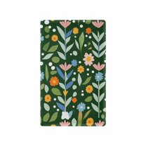 Yayeee Blank Wall Plate Cover 1-Gang 4.5"x2.7" Home Unused Decorative Outlet, Flourish Flowers Pattern