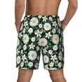 thumbnail image 3 of Xecao White Daisies and Bee for Men's Swimming Trunks Swim Trunks Quick Dry Swim Shorts with Mesh Lining Funny Swimwear Bathing Suits, 3 of 9