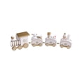 thumbnail image 1 of LUVCLS Mini White Wooden Christmas Train Set, 2.29-inch Tabletop Desktop Ornament, Traditional Holiday Prop & Stocking Stuffer for Kids, 1 of 5