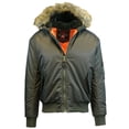 thumbnail image 1 of Men's Heavyweight MA-1 Flight Jacket with Fur Lined Hood, 1 of 5