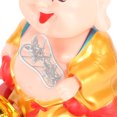 thumbnail image 3 of Suodoka Solar Buddha Figurine Maitreya Auto Hand Shaking Powered Durable ABS Statue for Home Car Office Decor Gold 3.0 inches / 7.6 cm Energy Saving Dashboard Ornament, 3 of 9