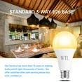 thumbnail image 7 of 3 Way LED Light Bulbs 50 100 150W Equivalent A21,Three Way Light Bulb 5000K Daylight 6W/14W/20W,E26 Base,for Living Room,No Flicker,6 Pack, 7 of 7