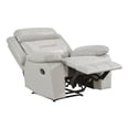 thumbnail image 5 of Lexicon Laconia Leather Reclining Chair in Silver, 5 of 8