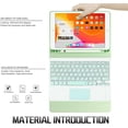 thumbnail image 3 of Timoom Touchpad Keyboard Case for 10.2" 8th/7th Gen, Air 3, Pro 10.5, 7 Color Backlit Slim PU Case Wireless Bluetooth Stand Removable Keyboard Shell Cover for iPad 10.2"/Pro 10.5", 3 of 7