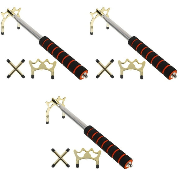 unbranded 3 Sets  of Cue Bridge Snooker Bridge Metal Pool Stick Holder Billiards Cue Stand for Pool Table Cue