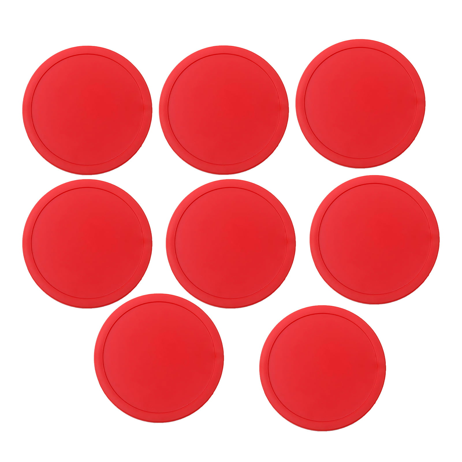 Home Air Hockey Red Replacement 2.5" Pucks for Game Tables Equipment 4 Pack 