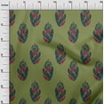 thumbnail image 2 of oneOone Cotton Poplin Fabric Leaves & Floral Block Decor Fabric Printed BTY 42 Inch Wide, 2 of 4