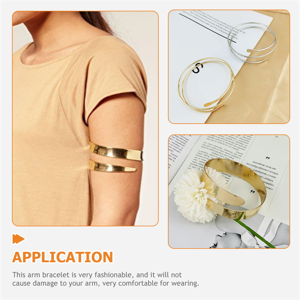 Leaf Bracelet Floral Gold Plated Goddess Adjustable Bangle Bracelet Arm Cuff  | eBay