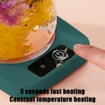 thumbnail image 5 of Electric Mug Warmer with Thermostatic Control, Winter Heating Saucer for Coffee, Tea, and Milk, Auto Shut-Off Cup Warmer for Home and Office ( Green ), 5 of 6