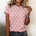 thumbnail image 2 of Womens Oversized Tshirts Casual Short Sleeve Basic Summer Tops for Women Pink M, 2 of 5