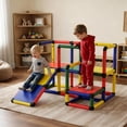 thumbnail image 2 of Qaba Kids Climbing Structure, Toddler Climbing Toys with Slide and Platform, 2 of 10