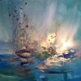 thumbnail image 2 of Ehret, Andrea 15x15 Black Ornate Wood Framed with Double Matting Museum Art Print Titled - Turquise Waters, 2 of 4