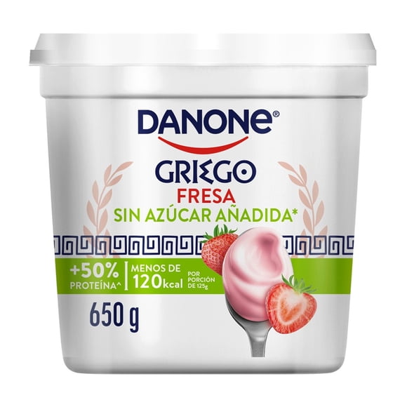 Yoghurt Danone griego deslactosado sabor fresa 650 g