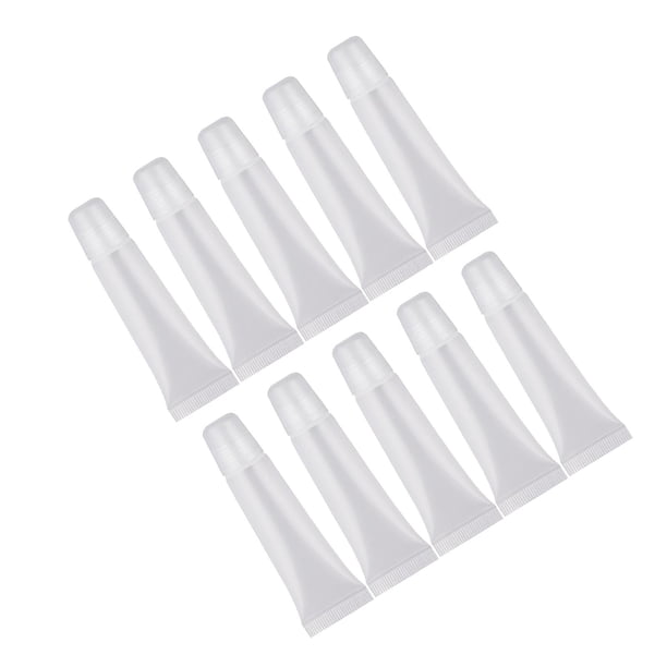 10 tubos de brillo de labios, envases cosméticos portátiles para Base de brillo de labios DIY 10g Zulema Tubos de brillo de labios