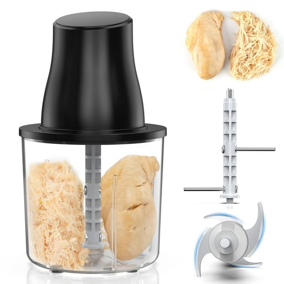 Electric Chicken Breast Shredder Twist Machine Automatic Meat Shredder Tool for Home Restaurant Use ，Black