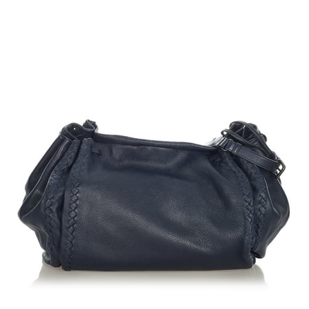 Pre-Owned Bottega Veneta Crossbody Bag Calf Leather Blue