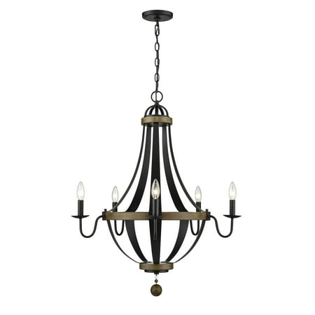 

Millennium Lighting Chandelier Ceiling Light Matte Black/Wood Tone