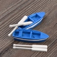 thumbnail image 2 of 1Pc Boat + 2Pcs Oar Miniature Simulated Model Dollhouse Art Bonsai Garden Decor by Mightlink, 2 of 8