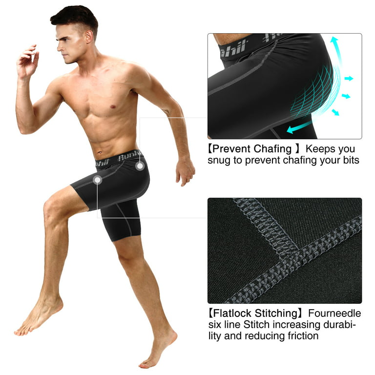 3 Pack: Compression Shorts Men Quick Dry Performance Underwear