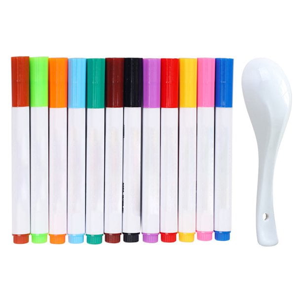 6/8/12 Colors Magical Water Painting Pen Set Water Floating Doodle Kids  Drawing Early Art Education Pens Magic Whiteboard Marker