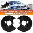 thumbnail image 2 of 2 piezas de repuesto de cubierta antipolvo de disco de freno trasero de automóvil para E36 E46 316I 328I 34211158992 34211158991 Accesorios, 2 of 5