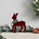 thumbnail image 5 of Seyotauo Artificial Red Flocked Plastic Christmas Reindeer Decoration Standing Reindeer Figurines Xmas Deer Statue Decor for Rustic Winter Holiday Party Home Mantel Tabletop Indoor Supplies, 5 of 6
