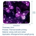 thumbnail image 5 of Square Mouse Pad Purple Glitter Butterfly, Personalized Premium-Textured Custom Mouse Mat, Washable Mousepad Non-Slip Rubber Base Computer Mouse Pads for Wireless Mouse, 5 of 7