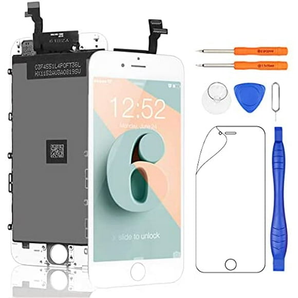 Yodoit for iPhone 6 Screen Replacement White 4.7 inch, LCD Display and Touch Digitizer Assembly Glass + Repair Tool