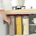 thumbnail image 6 of Iumwxz Tall Clear Airtight Food Storage Jar Container With Lid For Spaghetti Pasta Noodles Flour Cereals Coffee Beans Rice Pantry Kitchen Organization, 6 of 6