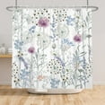 thumbnail image 2 of SUNOLIFE Dandelion Shower Curtain Spring Floral Plants Fabric Bathroom Curtain,60x72 in, 2 of 4