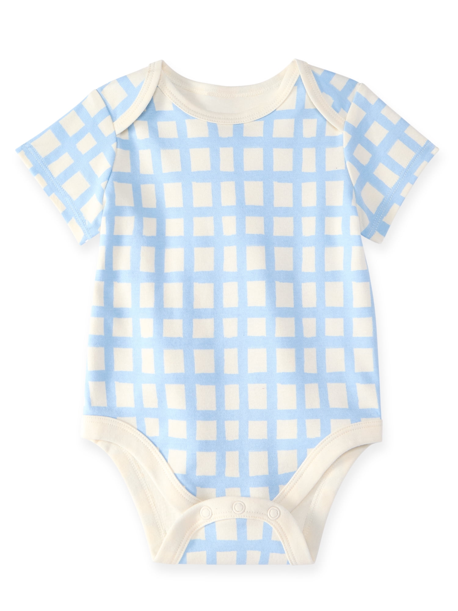 Garanimals Newborn & Baby Boy Cotton Lap-Shoulder Short-Sleeve Bodysuits, 4-Pack, Sizes 0–24M