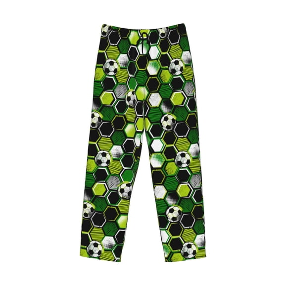 Kdxio Soccer1 Print Men's Sleep Pajama Pant Lounge Pants with Pockets