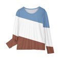 thumbnail image 3 of Hicidod Girls Casual Long Sleeve T Shirts Loose Soft Color Block Tunic Tops Cute Crew Neck Cozy Kids Boys Tees for Spring, 3 of 6