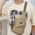 thumbnail image 2 of YFTDEY Canvas Minimalist Crossbody Bag, Men's Casual Bag, Stylish Sling Bag, Ideal for Daily Use, Perfect for Outdoor Activities, Versatile for Travel and Shopping, 2 of 4