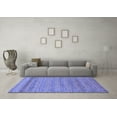 thumbnail image 3 of Ahgly Company Machine Washable Indoor Square Abstract Blue Modern Area Rugs, 6' Square, 3 of 4