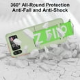 thumbnail image 3 of Z Flip 4 Case with Strap Galaxy Z Flip 4 Phone Case Silicone Protective Cover Heavy Duty Shockproof Samsung Flip 4 5G Case-Green, 3 of 16