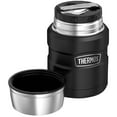 thumbnail image 4 of SK3000BKTRI4 Thermos Stainless King&trade; Vacuum Insulated Food Jar with Folding Spoon - 16 oz. - Stainless Steel-Matte Black, 4 of 5