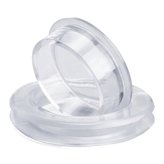 Generic Patio Table Umbrella Hole Ring and Clamp Set Fits Glass Wood Acrylic Tables, 2 inch, Clear