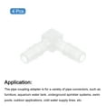 thumbnail image 3 of Uxcell 1/4" 90 Degree Elbow Hose Barb, 4Pack Aquarium Air Valve Connector Tubing for Fish Tank Pond Air Line, 3 of 6
