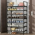 thumbnail image 2 of Oggfader 7 Tier Shoe Rack, Black Plastic Coated Steel - Heavy Duty, Stackable, Easy to Assemble, Extra Large Storage for Entryway, Garage, Closet & Hallway, 2 of 7