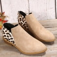 thumbnail image 4 of Tawop Muck Boots,Low Heel Ankle Boots Large Size Leopard Print Thick Heel Bootie Boys Cowboy Boots Girl Boots, 4 of 9