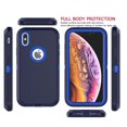 thumbnail image 3 of Fundas para iPhone XS Max, funda resistente para iPhone XS Max de 6,5", protección integral a prueba de golpes, armadura resistente de plástico duro y goma amortiguadora, funda 3 en 1., 3 of 8
