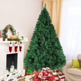 thumbnail image 1 of 8 Ft High Christmas Tree 1500 Tips Decorate Pine Tree with Metal Legs Green, with Decorations, 1 of 5